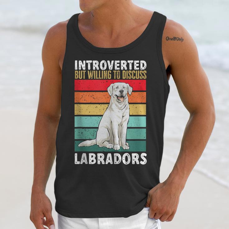 Labrador Retriever Introvert White Lab Unisex Tank Top