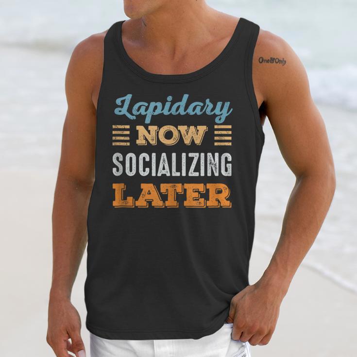 Lapidary Now Minimal Socializing Introvert Vintage Unisex Tank Top Lapidary Now Minimal Socializing Introvert Vintage Unisex Tank Top