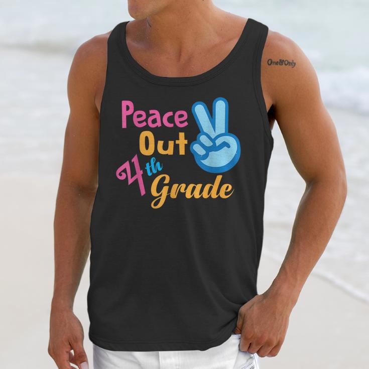 Last Day Of School Peace Out Grade 4 Graduation Kids Unisex Tank Top