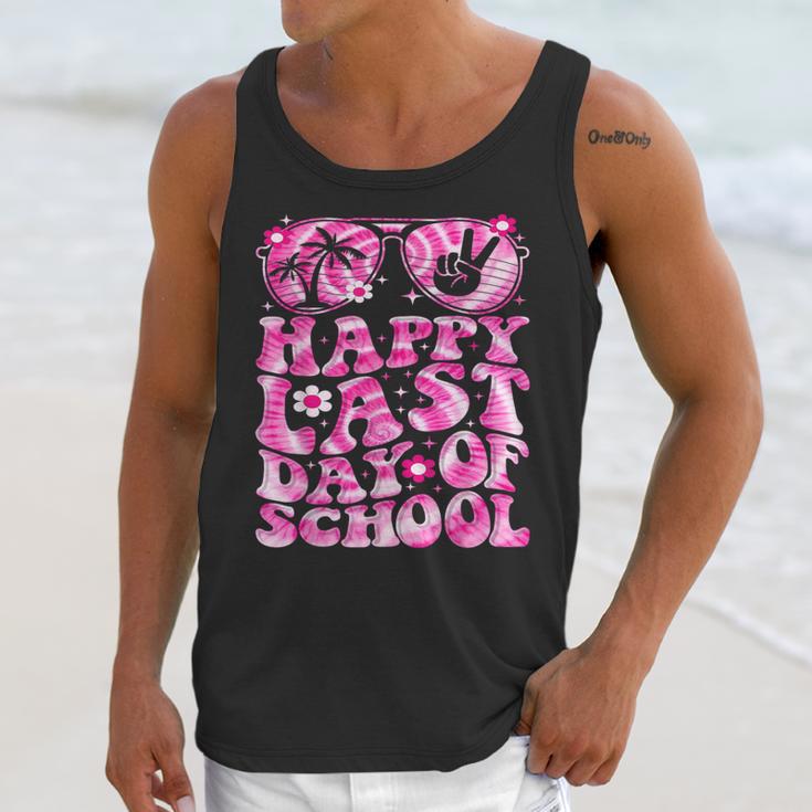 Last Day Of School Teacher Students School Graduation Groovy Unisex Tank Top