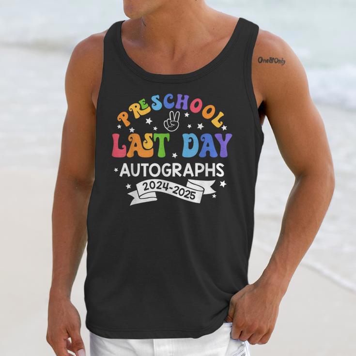 Last Day Of School Year 2025 Preschool Autograph Graduation Unisex Tank Top