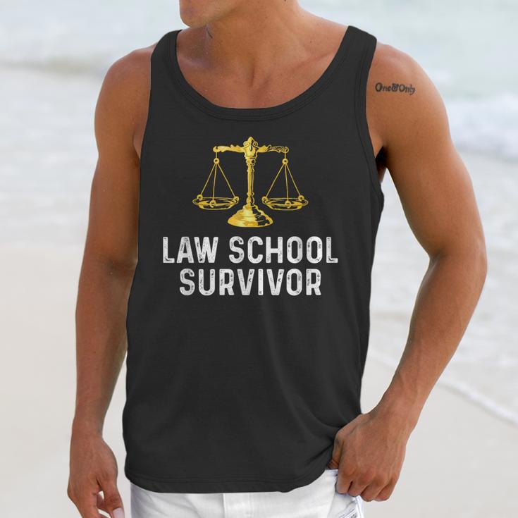 Law School Survivor Humor Law School Graduation Quote Unisex Tank Top