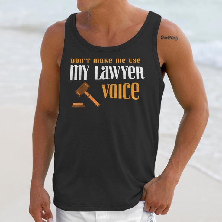 Lawyer Voice Attorney Law School Student Graduation Unisex Tank Top