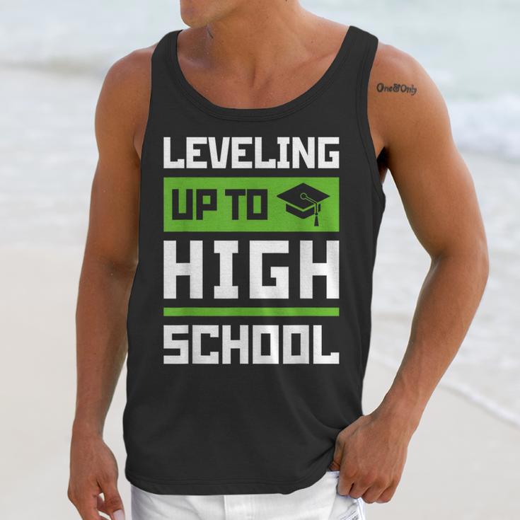 Leveling Up To High School Tee Shirt Gaming Graduation Unisex Tank Top