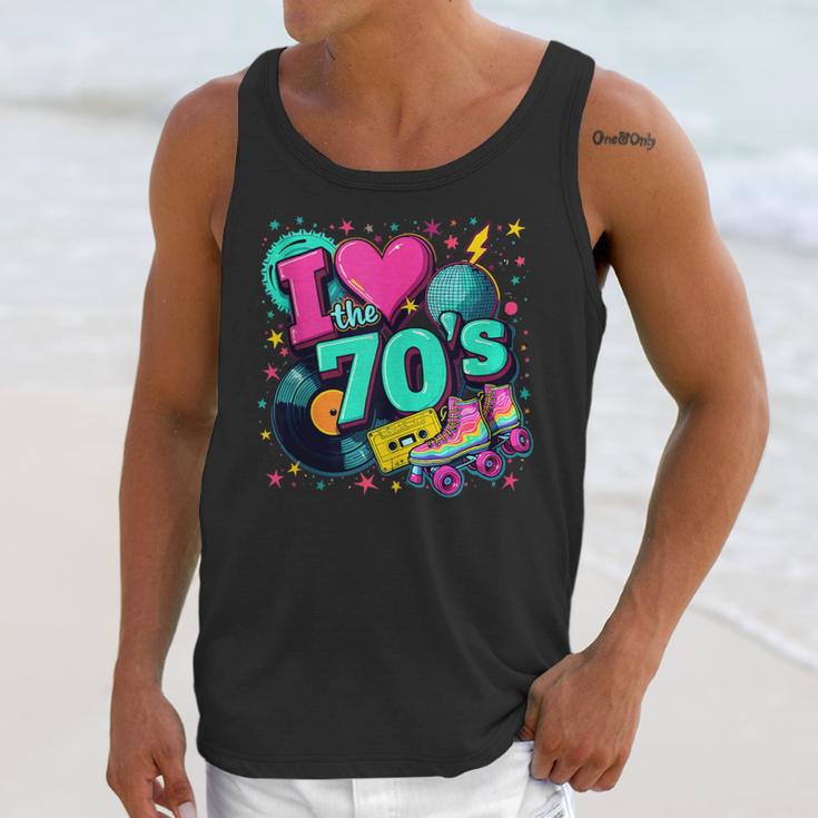 I Love The 70s Retro Cassette Roller Vinyl Disco Nostalgia Unisex Tank Top I Love The 70s Retro Cassette Roller Vinyl Disco Nostalgia Unisex Tank Top