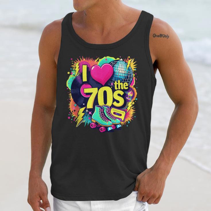I Love The 70s Retro Cassette Roller Vinyl Nostalgia Vibes Unisex Tank Top I Love The 70s Retro Cassette Roller Vinyl Nostalgia Vibes Unisex Tank Top
