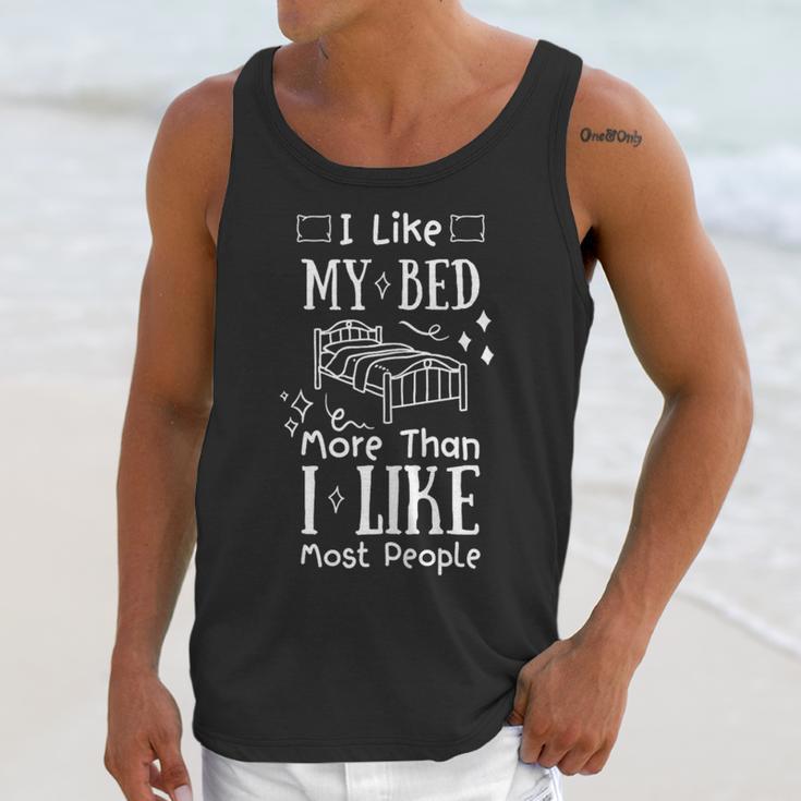 I Love My Bed More Than I Like Most People Introvert Pyjamas Unisex Tank Top I Love My Bed More Than I Like Most People Introvert Pyjamas Unisex Tank Top