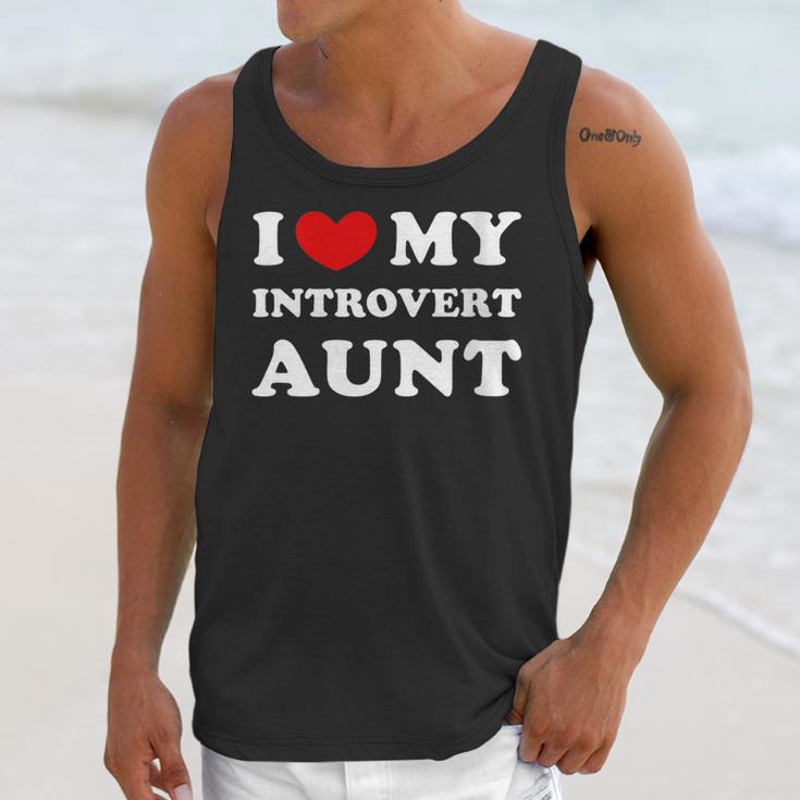 I Love My Introvert Aunt I Heart My Introvert Aunt Unisex Tank Top