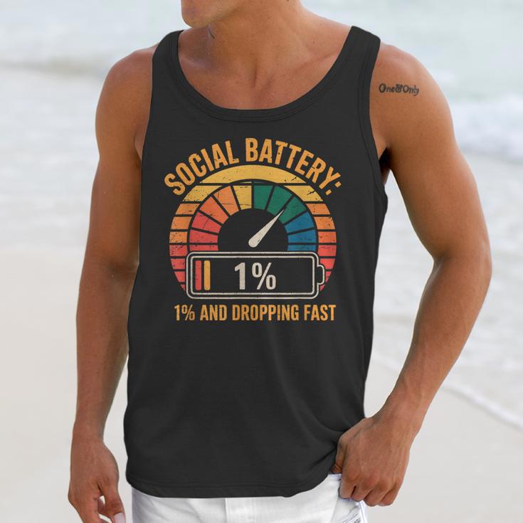 Low Social Battery Introvert Energy Unisex Tank Top Low Social Battery Introvert Energy Unisex Tank Top
