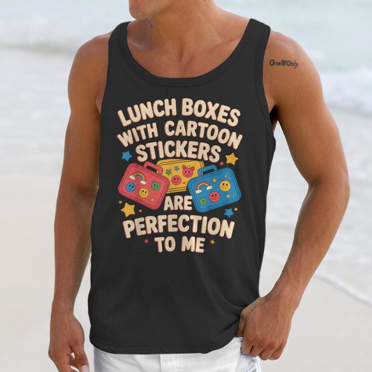 Lunch Boxes With Stickers Lunch Box Nostalgia Retro Unisex Tank Top