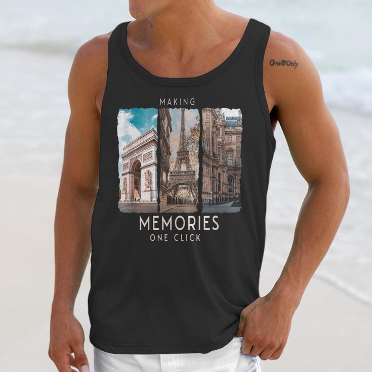 Making Memories In Paris Photo Nostalgia Travel Humor Unisex Tank Top