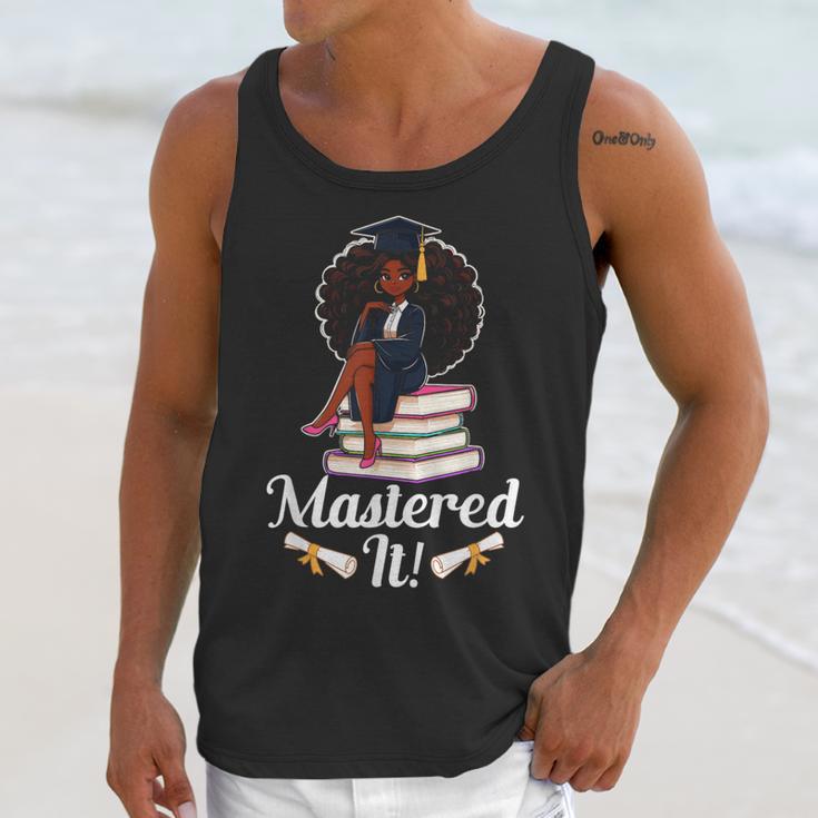 Mastered It Black Girl Masters Degree Graduation Black Queen Unisex Tank Top