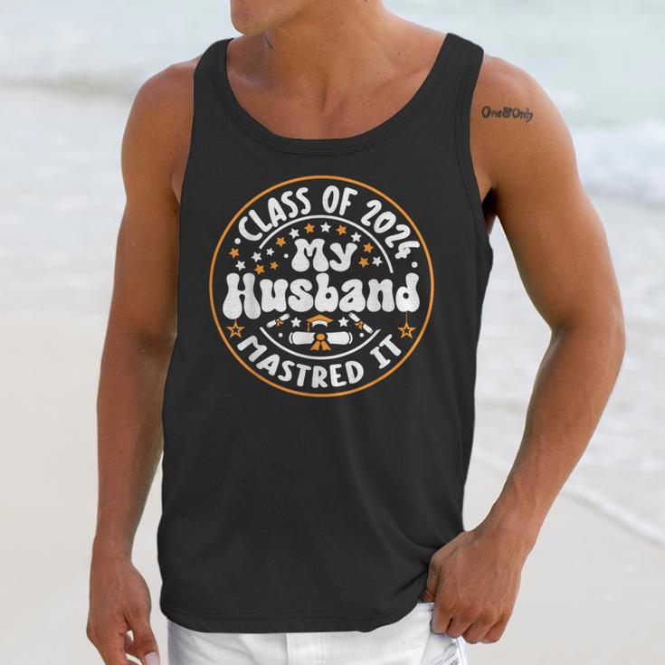 Master's Degree Graduation My Husband Mastered It 2024 Unisex Tank Top
