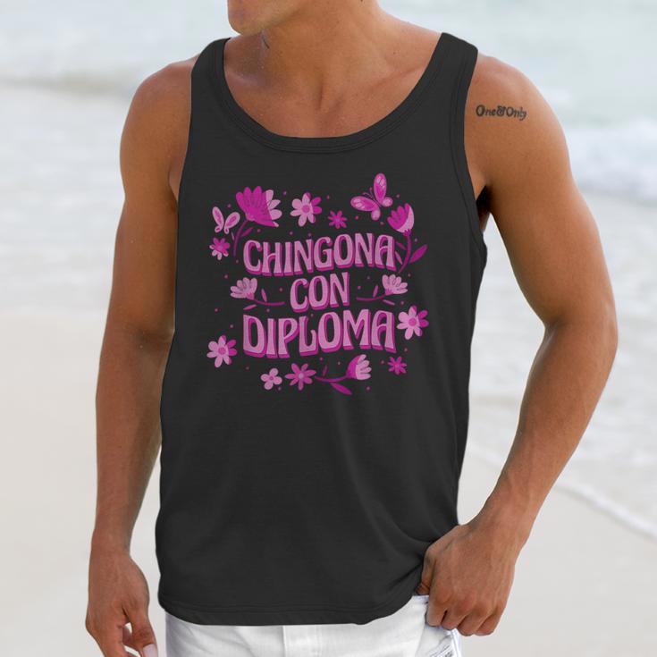 Masters Graduation Educated Latina Chingona Con Diploma Unisex Tank Top