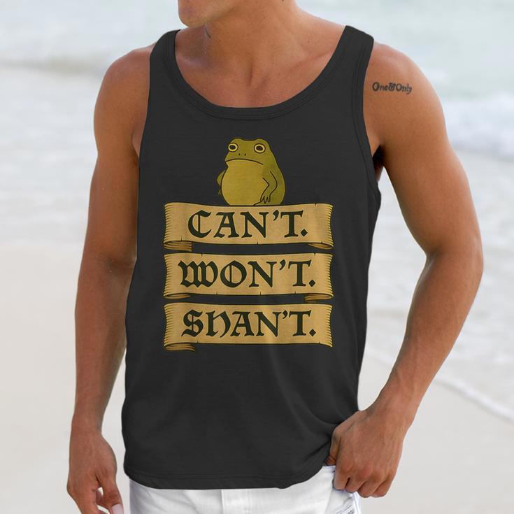 Medieval Frog Meme Sarcastic Introvert Humor Fantasy Unisex Tank Top