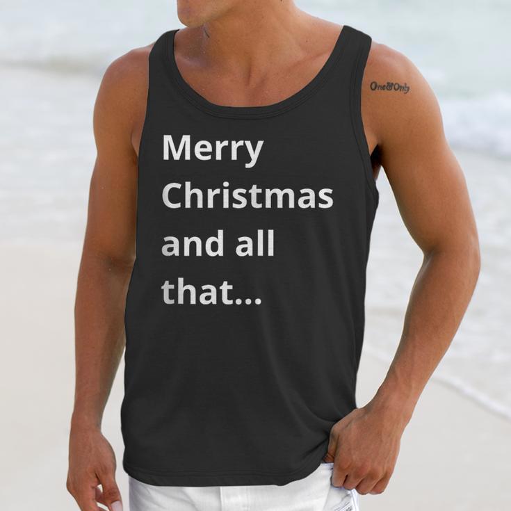 Merry Christmas Sarcastic Phrase For Introvert People Unisex Tank Top Merry Christmas Sarcastic Phrase For Introvert People Unisex Tank Top