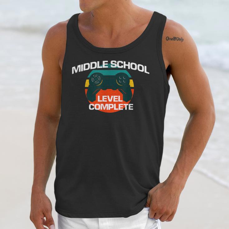 Middle School Graduation Gaming Vintage Level Complete Unisex Tank Top
