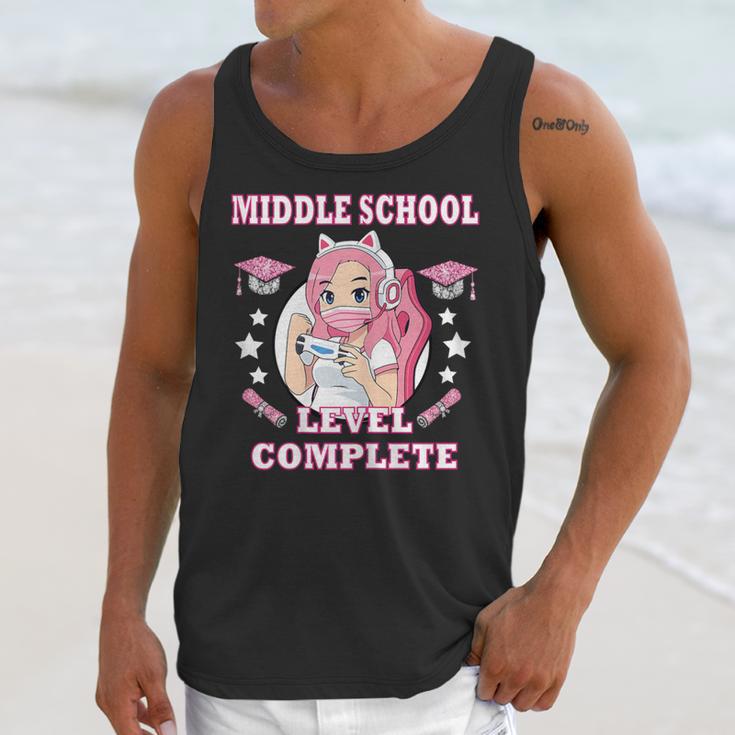Middle School Level Complete Gaming Graduation Anime Girl Unisex Tank Top