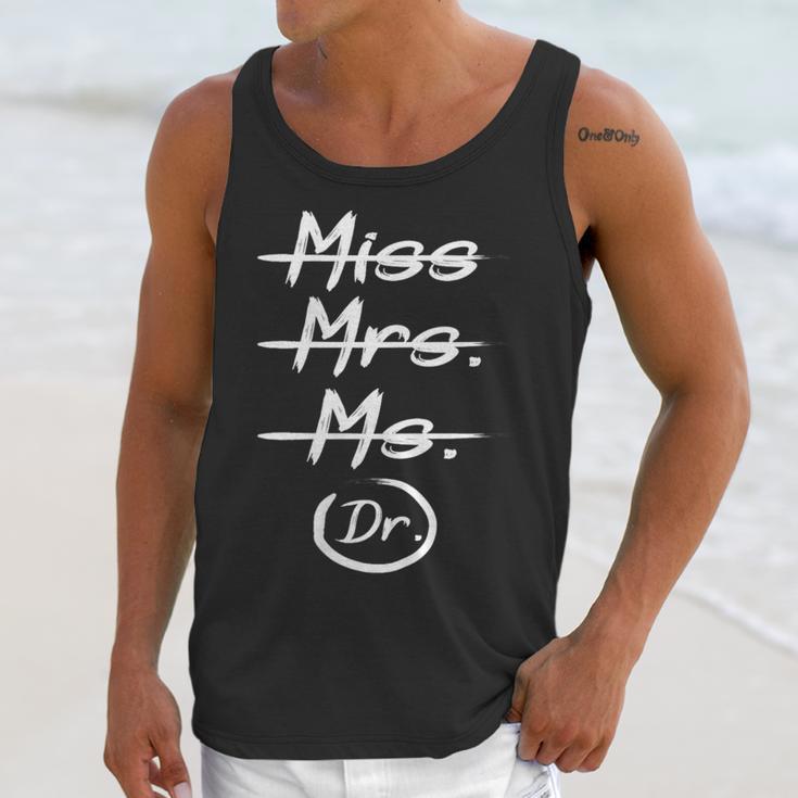 Miss Mrs Ms Dr PhD Graduation Doctorate Graduation Unisex Tank Top