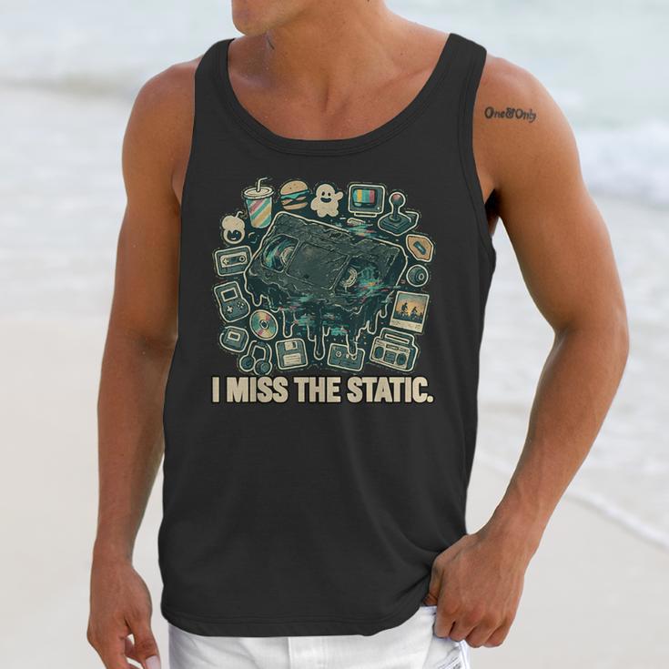 I Miss The Static Retro VHS Nostalgia Art Unisex Tank Top