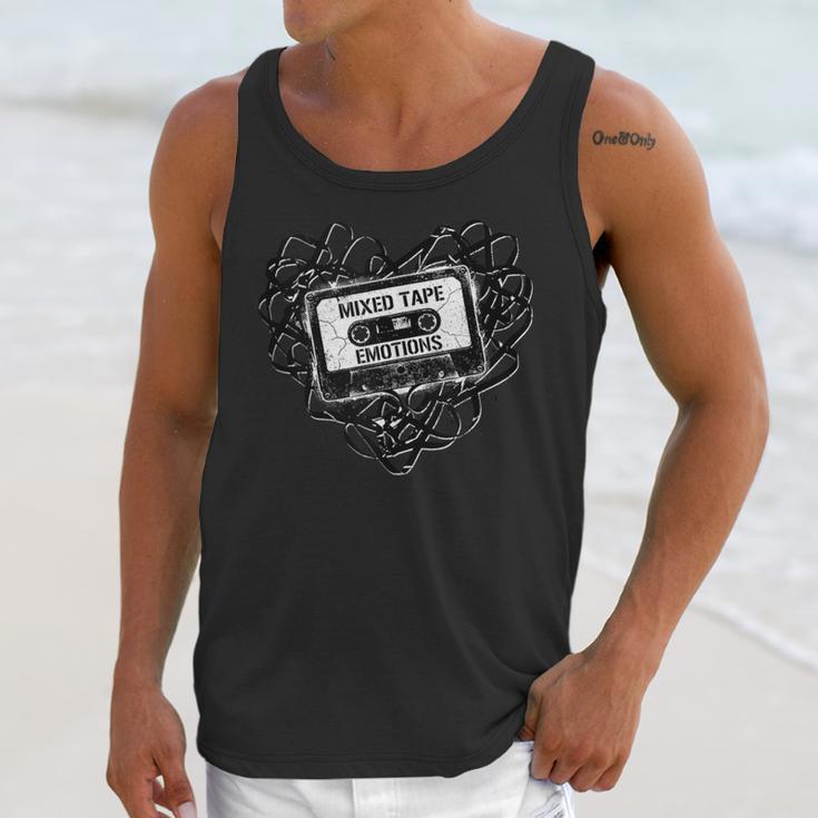 Mixed Tape Emotions Music Lover Nostalgia Quote Unisex Tank Top