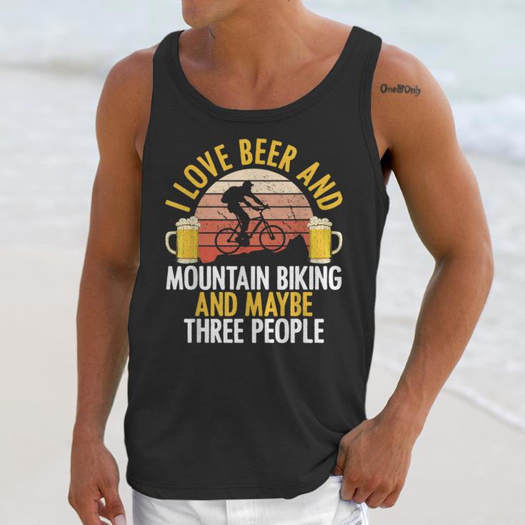 Mountain Biking Beer Drinking Introvert Sayings For Cyclist Unisex Tank Top