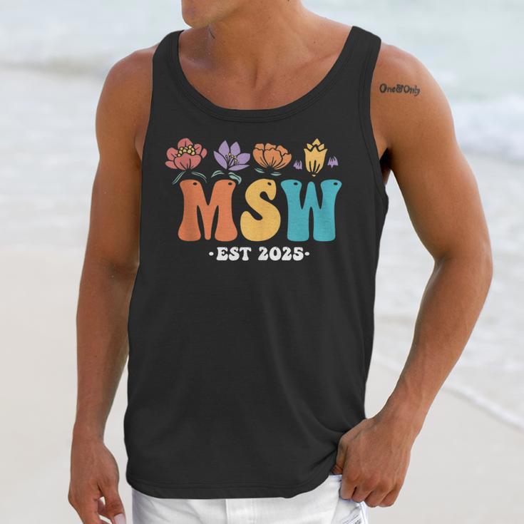 MSW Est 2025 Graduation School Social Worker Shirt Master Unisex Tank Top