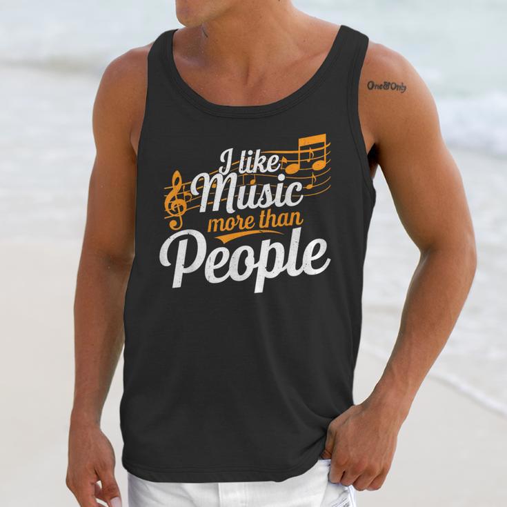 I Like Music More Than People Fan Introvert Unisex Tank Top I Like Music More Than People Fan Introvert Unisex Tank Top