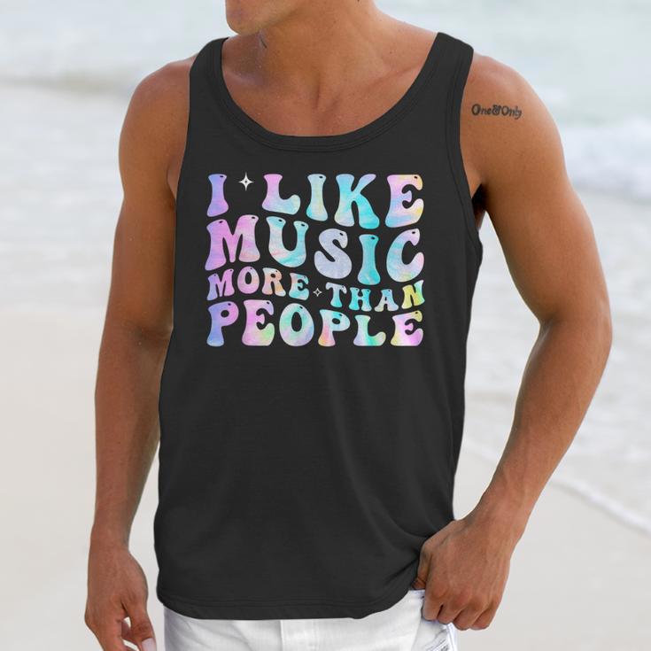 I Like Music More Than People Introvert Musician Retro Unisex Tank Top