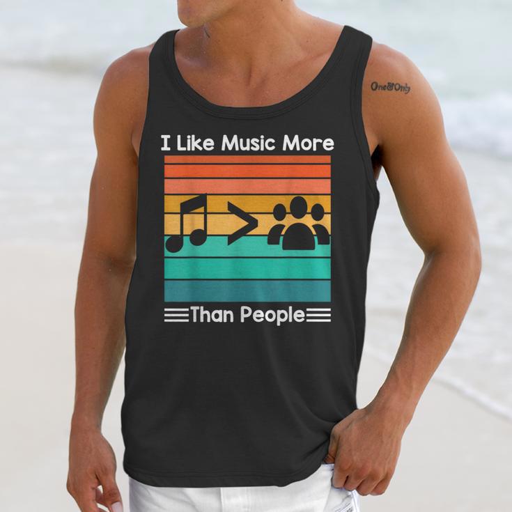 I Like Music More Than People Introvert Saying Quote Unisex Tank Top I Like Music More Than People Introvert Saying Quote Unisex Tank Top
