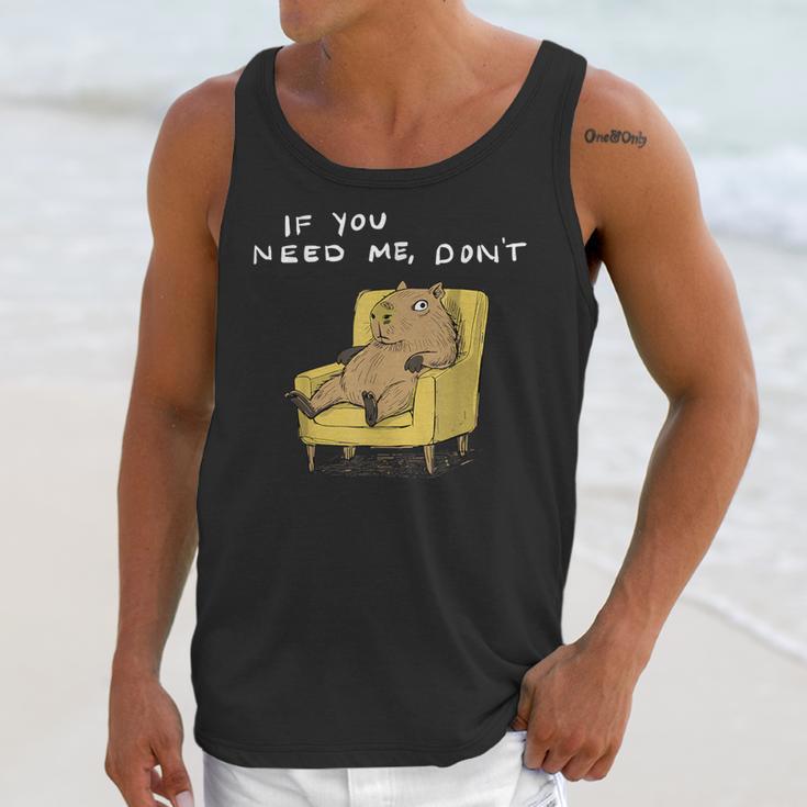 If You Need Me Don’t Introvert Capybara Sarcastic Unisex Tank Top If You Need Me Don’t Introvert Capybara Sarcastic Unisex Tank Top