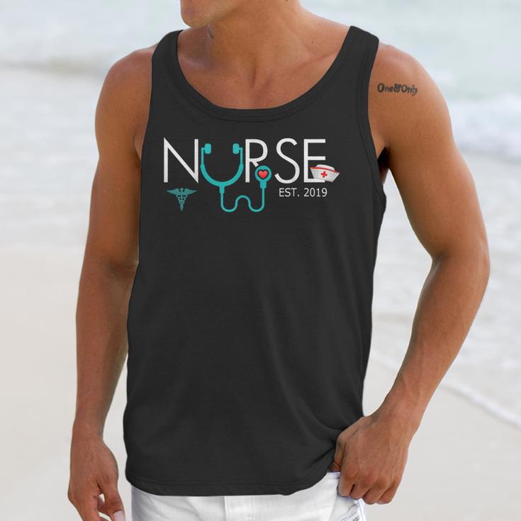 New Nurse Est 2019 TShirt School Graduation Nursing Unisex Tank Top