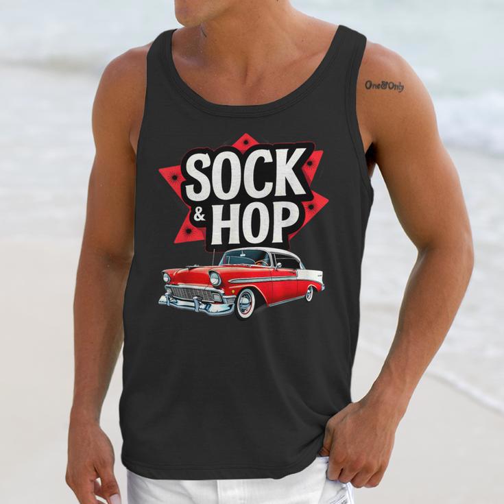 Nostalgia 1950s Sock Hop Dance Unisex Tank Top