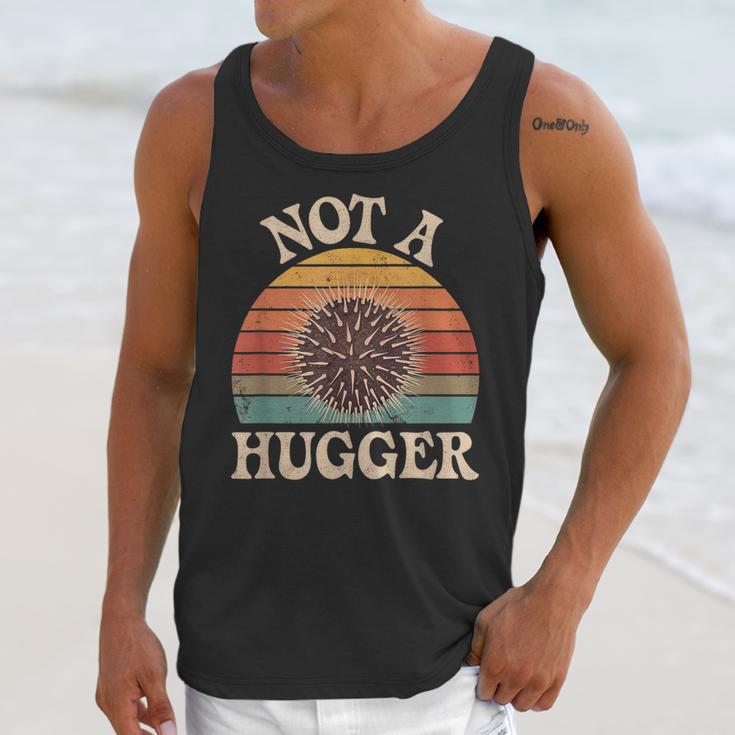 Not A Hugger Retro Sea Urchin Sarcastic Introvert Unisex Tank Top