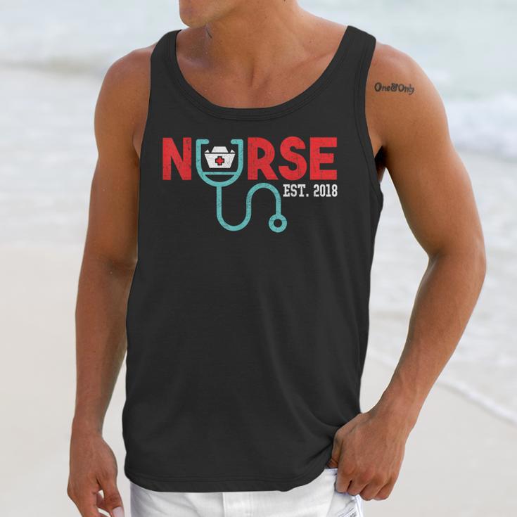 Nurse Est 2018 New Graduation Nursing School T-Shirt Unisex Tank Top
