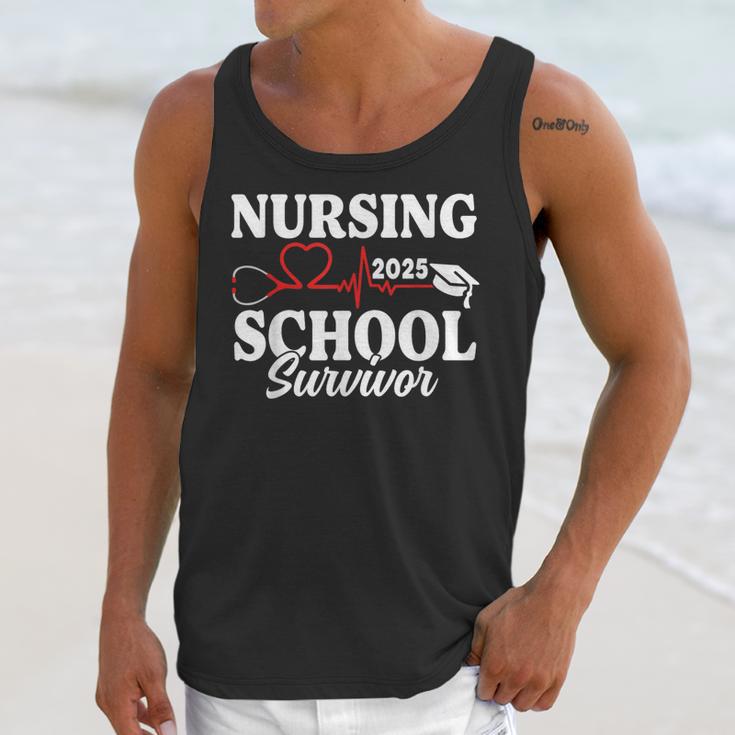 Nursing School Survivor 2025 RN ER Graduation Nurse Grad Unisex Tank Top