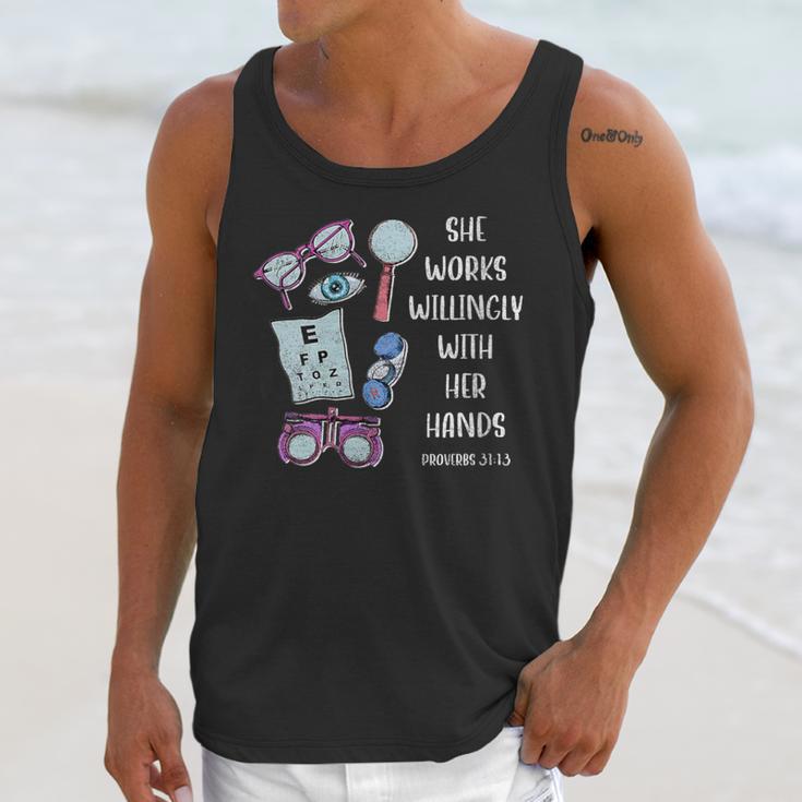 OptometryOphthalmology Eye Doctor Tee Optician Graduation Unisex Tank Top