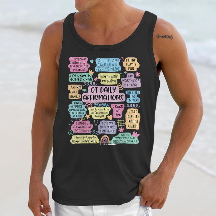 OT Daily Affirmations Occupational Therapy Month Graduation Unisex Tank Top
