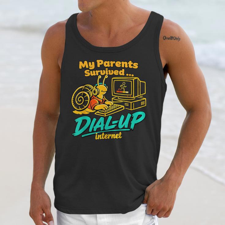 My Parents Survived Dial Up Internet Nostalgia 90s Unisex Tank Top