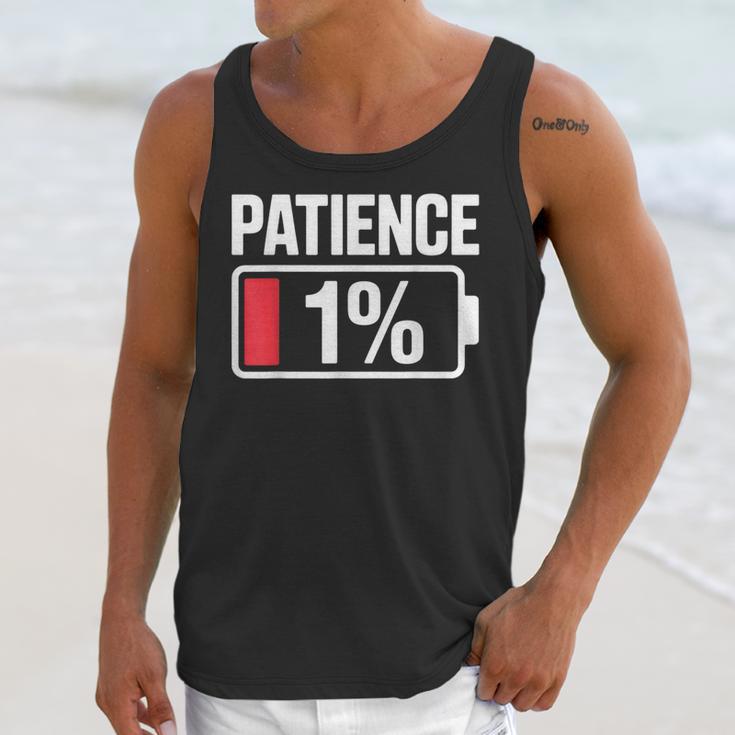 Patience 1 Battery Low Mood Tired Introvert Humor Unisex Tank Top Patience 1 Battery Low Mood Tired Introvert Humor Unisex Tank Top