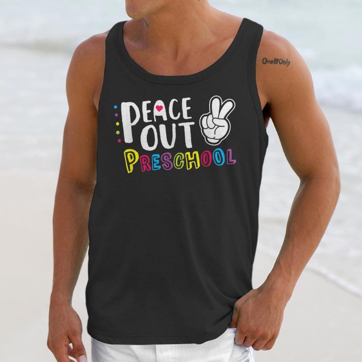 Peace Out PreschoolShirt Graduation Last Day Unisex Tank Top