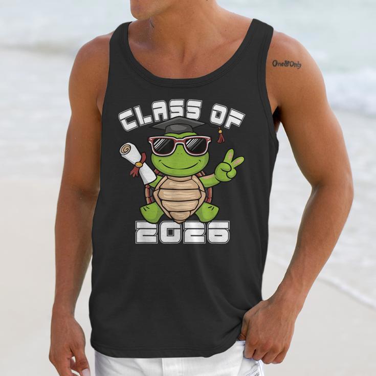 Peace Sign Hand Turtle Class Of 2026 Graduation Unisex Tank Top