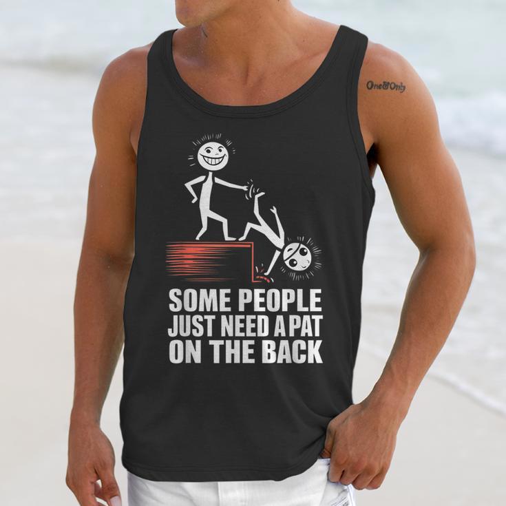 Some People Just Need A Pat On The Back Introvert Unisex Tank Top Some People Just Need A Pat On The Back Introvert Unisex Tank Top