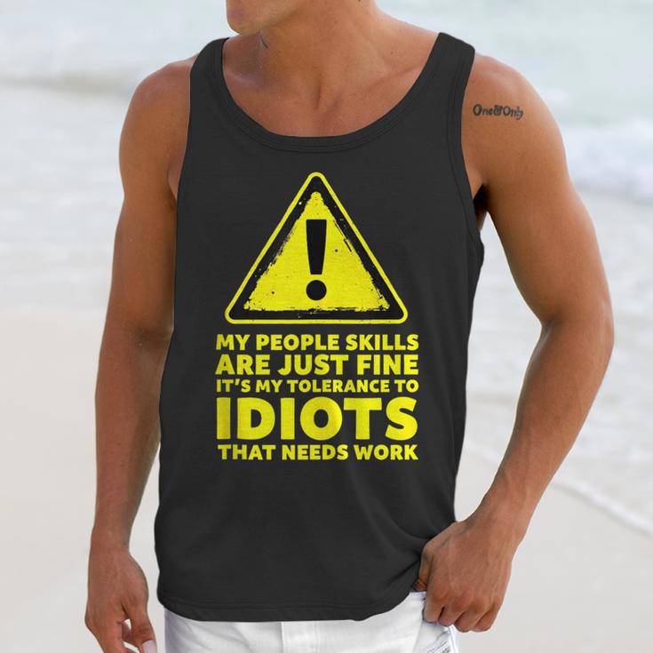 My People Skills Are Just Fine Sarcastic Introvert Unisex Tank Top