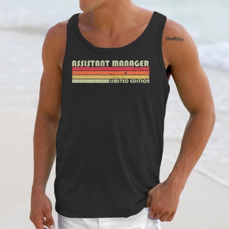 Personal Christmas Retro Vintage Graduation Assistant Manager Job Title Profession Birthday Worker Unisex Tank Top