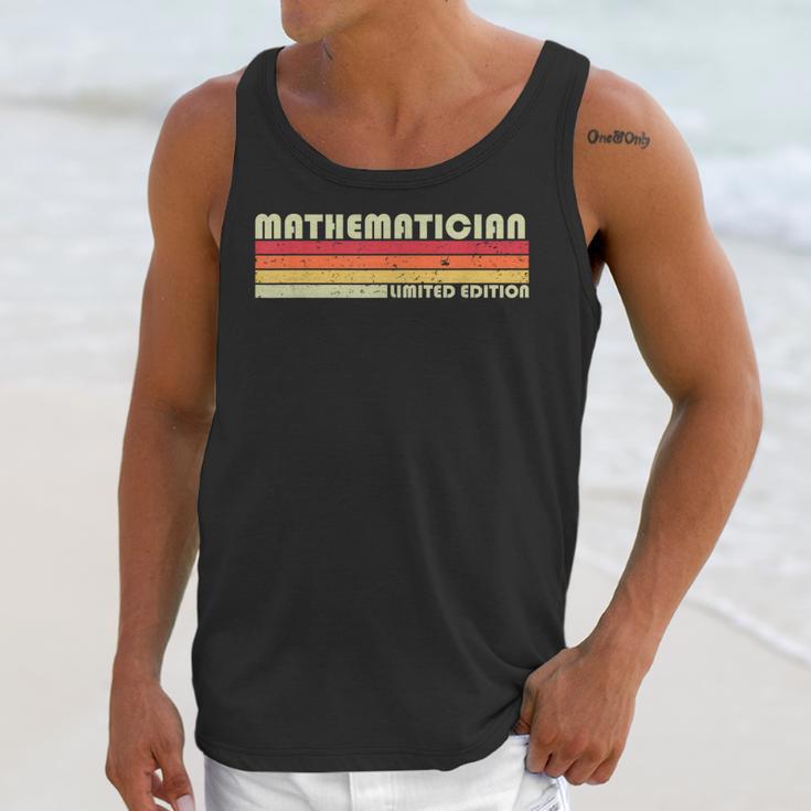 Personal Christmas Retro Vintage Graduation Mathematician Job Title Profession Birthday Worker Unisex Tank Top