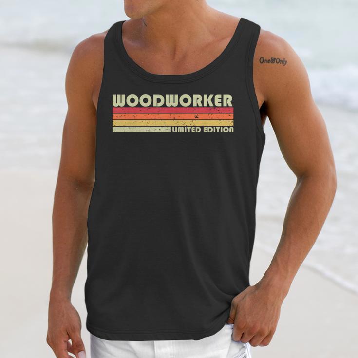 Personal Christmas Retro Vintage Graduation WOODWORKER Job Title Profession Birthday Worker Idea Unisex Tank Top