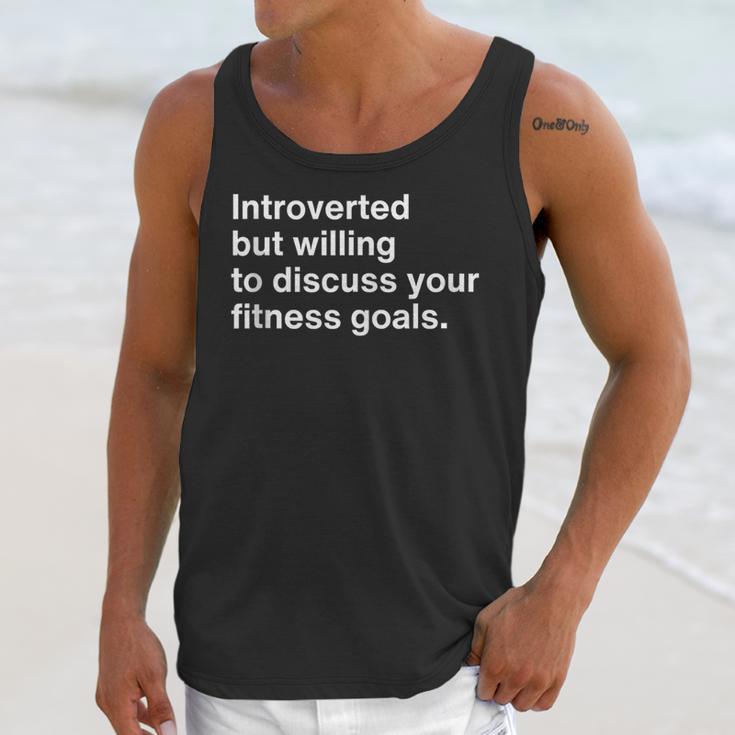 Personal Trainer Introverted Discuss Fitness Goals Unisex Tank Top