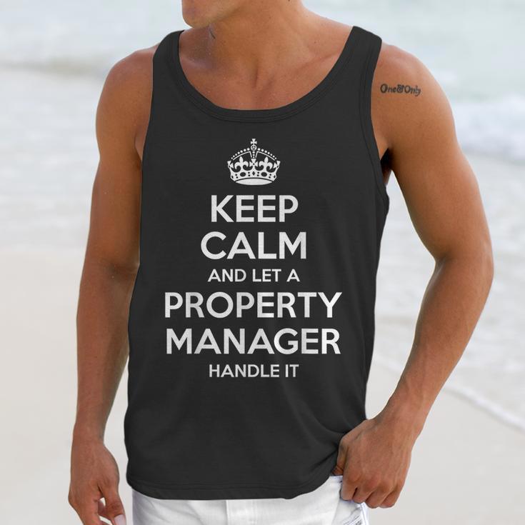 Personalized Keep Calm Graduation Christmas Team PROPERTY MANAGER Job Title Profession Birthday Unisex Tank Top