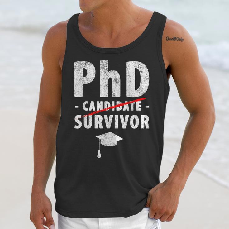 PhD Candidate Survivor PhD Graduation Unisex Tank Top